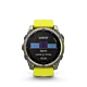 Garmin Fenix 8 - 51mm - Solar Sapphire Titanium z silikonowym paskiem w kolorze Amp Yellow/Graphite
