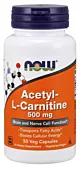 NOW FOODS Acetyl L-Karnityna HCI 500 mg (50 kaps.)