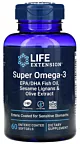 LIFE EXTENSION Super Omega-3 EPA/DHA z Lignanami Sezamowymi i Ekstraktem z Oliwek (60 kaps.)