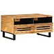 Stolik kawowy, 80x55x40 cm, surowe lite drewno mango