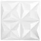 Panele ścienne 3D, 48 szt., 50x50 cm, biel origami, 12 m²