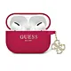 Guess Liquid Silicone Glitter Triangle Charm - Etui AirPods Pro 2 (purpurowy)