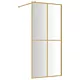 Ścianka prysznicowa, przezroczyste szkło ESG, złota, 80x195 cm