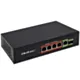 Qoltec Przełącznik sieciowy SWITCH FAST ETHERNET PoE 4x RJ45 PoE 1x RJ45Uplink 1x SFP | 65W | 1000 Mb/s