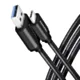 AXAGON BUCM3-AM20AB Kabel USB-C - USB-A 3.2 Gen 1, 2m, 3A, ALU, oplot, czarny