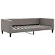 Sofa z funkcją spania, kolor taupe, 100x200 cm, obita tkaniną
