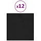 Panele ścienne, 12 szt., czarne, 30x30 cm, aksamit, 1,08 m²