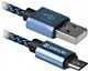 KABEL DEFENDER USB AM-MICRO BM 1.0m 2.1A NIEBIESKI
