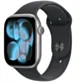 Apple Watch Series 11 GPS+Cellular koperta 42 mm z aluminium w kolorze gwiezdnej szarości, pasek sportowy w kolorze czarnym - rozmiar S/M
