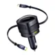 Ładowarka samochodowa Baseus Enjoyment Max z kablami USB-C+Lightning i portami USB-A+USB-C 90W Czarny