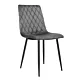 Eleganckie krzesło welurowe, 40x45x89 cm, ciemny szary