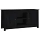 Szafka pod telewizor, czarna, 103x36,5x52 cm, drewno sosnowe