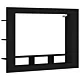 Szafka pod TV, czarna, 152x22x113 cm, materiał drewnopochodny