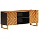 Szafka pod TV, brązowo-czarna 105x33,5x46 cm, lite drewno mango