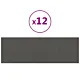 Panele ścienne, 12 szt, ciemnoszare, 90x30 cm, tkanina, 3,24 m²
