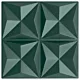 Panele ścienne, 12 szt., zielone, 50x50 cm, XPS, 3 m², origami
