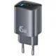 USAMS Ładowarka sieciowa T66 45W CC290 GaN Fast charge 1xUSB-A 1xUSB-C srebrny