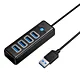 Adapter Hub USB do 4x USB 3.0 Orico, 5 Gbps, 0.15m (czarny)