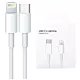 KABEL 100CM USB-C DO LIGHTNING POWERDELIVERY DO APPLE IPHONE USB DATA CHARGING CABLE PD 20W BIAŁY