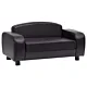 Sofa dla psa, czarna, 80x50x40 cm, sztuczna skóra