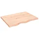 Półka, 80x60x(2-4) cm, surowe lite drewno dębowe