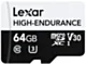 Lexar Karta microSD High Endurance 64GB C10 A1 U1 V30 100/35MB/s