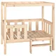 Legowisko dla psa, 95,5x73,5x90 cm, lite drewno sosnowe