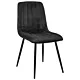 Krzesło tapicerowane do jadalni, salonu, 44x55x84 cm, czarny