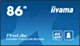 IIYAMA Monitor 85.6 calowy LH8675UHS-B1A, 24/7,IPS,ANDROID.11,4K,500cd/m2,WiFi,3xHDMI,DP,Daisy/Chain,2xUSB,2x10W,RJ45,iiSignage2,FailOver,SDM,4GB/32GB,metal,