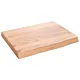 Półka, brązowa, 40x30x(2-4) cm, lakierowane lite drewno dębowe