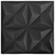 Panele ścienne 3D, 12 szt., 50x50 cm, czarny origami, 3 m²