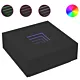 Stolik kawowy z LED Infinity, czarny, 100x100x40 cm