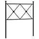 Metalowe wezgłowie, czarne, 75 cm