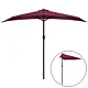 Półparasol balkonowy, aluminium, bordo, 270x144x222 cm