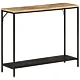 Stolik konsolowy, 90x30x75 cm, surowe drewno mango i żelazo