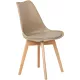 Krzesło na drewnianych nogach, 49x52x82 cm, beżowy