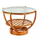 RattaNeo Coral s120 stolik koniak rattan naturalny