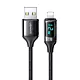 USAMS KABEL PLECIONY U78 LIGHTNING 1.2M LED 2.4A FAST CHARGING CZARNY/BLACK SJ543USB01 (US-SJ543)