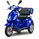 Trójkołowy skuter,  pojazd inwalidzki BILI BIKE SHINO G2 GEL niebieski