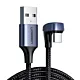 Kabel USB2.0 męski do USB-C, kątowy UGREEN 3A, 2m (czarny)