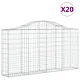 Kosze gabionowe, 20 szt, 200x30x100/120cm, galwanizowane żelazo