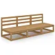 3-osobowa sofa ogrodowa, miodowy brąz, lite drewno sosnowe