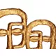 Emaga Figurka Dekoracyjna Twarz Złoty 27 x 32,5 x 10,5 cm (4 Sztuk)