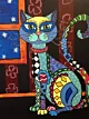 Malowanie Po Numerach Kot Kolorowy Abstrakcja 40 X 50