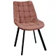 Krzesło tapicerowane glamour, 50x61x91 cm, różowy