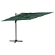 Parasol wiszący z aluminiowym słupkiem, 300x300 cm, zielony