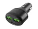 Natec Ładowarka samochodowa Coney 2x USB 1x USB-C QC 3.0 Power Delivery 84W Czarna