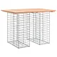 Ławka ogrodowa, gabion, 100x70x72 cm, lite drewno daglezjowe