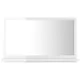 Lustro łazienkowe, białe, wysoki połysk, 60x10,5x37 cm, płyta
