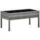 Stolik ogrodowy, szary, 75x40x37 cm, rattan PE